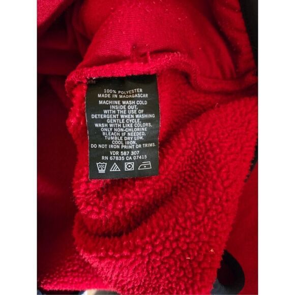 NAUTICA Vintage 90s Red Quarter Zip Pull Over Fleece Sweater size Medium - Picture 4 of 4